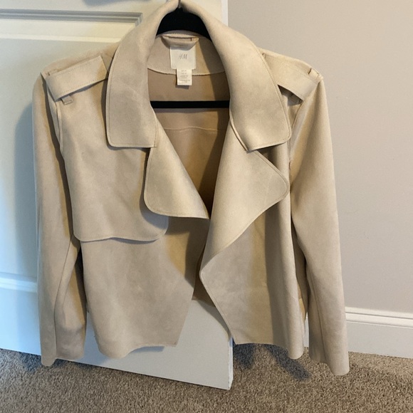 H&M Faux Suede Open Biker Jacket - Picture 5 of 7